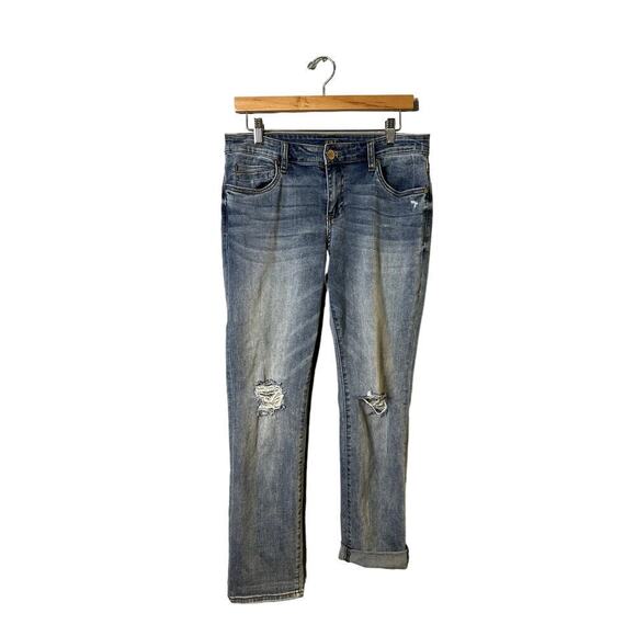Kut from the Kloth Women's Distressed Boyfriend Jean Size 8 - Picture 1 of 11